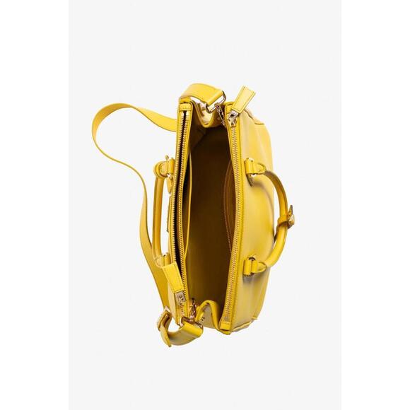 Prada Sunny Yellow Large Galleria Leather Tote Bag w/ Crossbody/Shoulder Strap - Picture 4 of 9